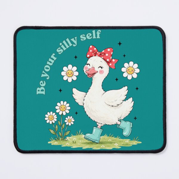 Item preview, Be Your Silly Self Cute Girl Goose Positive Message designed and sold by Purple Fern Art.