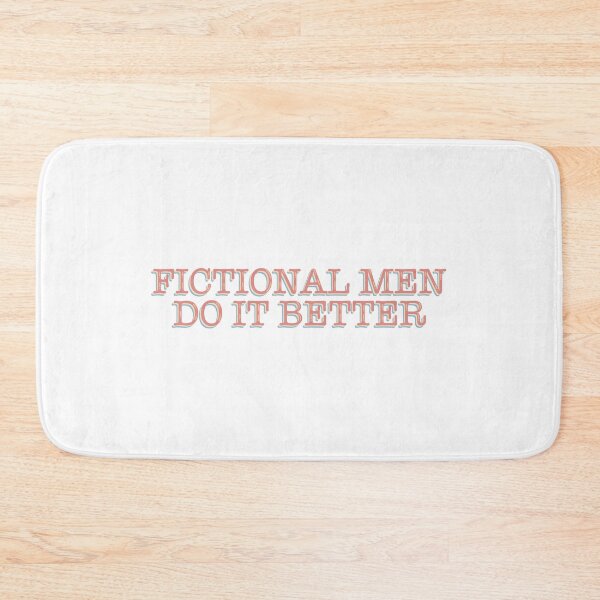 Item preview, Fictional Men Do It Better Funny Bookish Reader Quote Typography Sticker designed and sold by alexmaushaus.