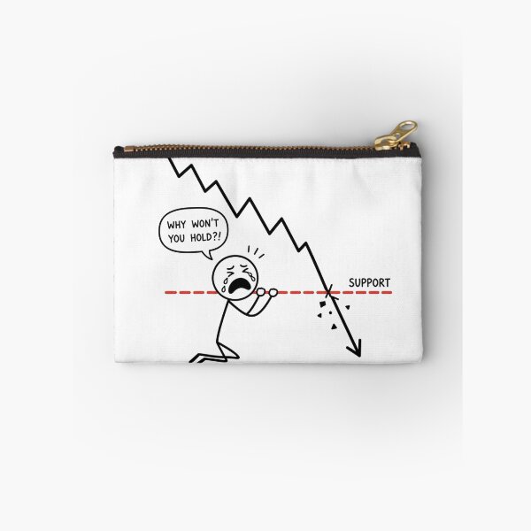 Item preview, Crying Trader at Broken Support Level - Funny Stock & Crypto Market Art designed and sold by Ink Matrix.