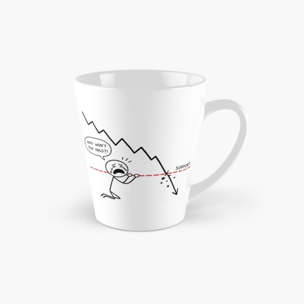 Item preview, Crying Trader at Broken Support Level - Funny Stock & Crypto Market Art designed and sold by Ink Matrix.