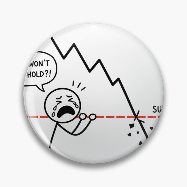 Item preview, Crying Trader at Broken Support Level - Funny Stock & Crypto Market Art designed and sold by Ink Matrix.