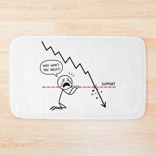 Item preview, Crying Trader at Broken Support Level - Funny Stock & Crypto Market Art designed and sold by Ink Matrix.