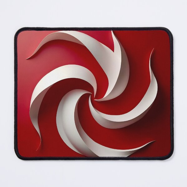 Item preview, Red and White Abstract Swirl designed and sold by Vicky Brago-Mitchell®.