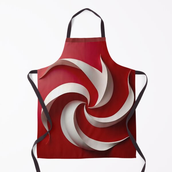 Item preview, Red and White Abstract Swirl designed and sold by Vicky Brago-Mitchell®.
