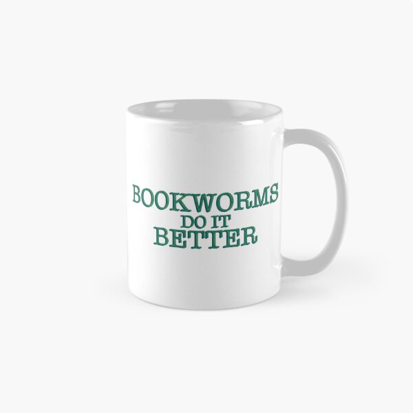 Item preview, Bookworms Do It Better Funny Bookish Reader Quote Typography Sticker designed and sold by averyspecialrodent.