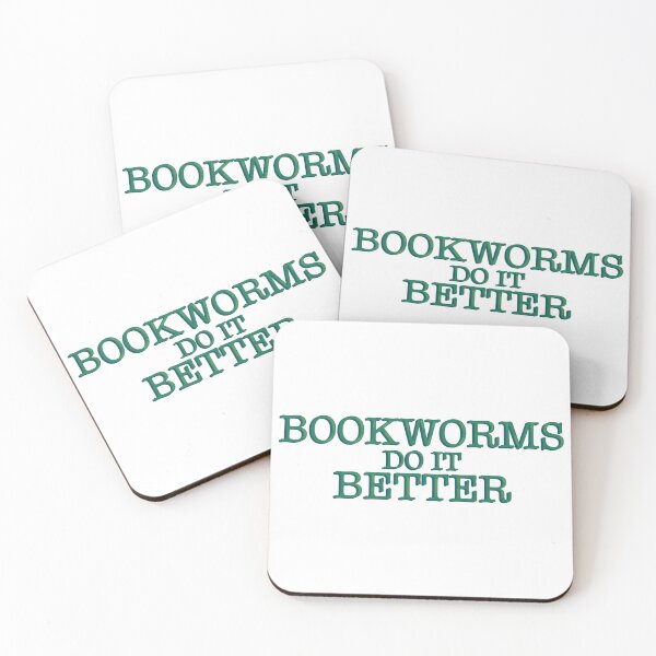 Item preview, Bookworms Do It Better Funny Bookish Reader Quote Typography Sticker designed and sold by alexmaushaus.