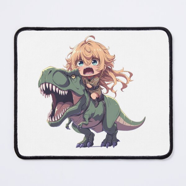 Item preview, Tanya Degurechaff Saga Of Tanya Chibi Dinosaur Charge designed and sold by Dashsopaner.