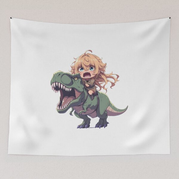 Item preview, Tanya Degurechaff Saga Of Tanya Chibi Dinosaur Charge designed and sold by Dashsopaner.