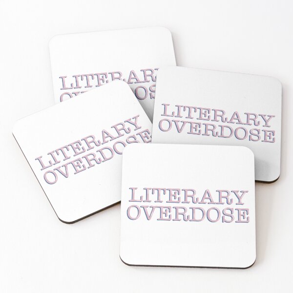 Item preview, Literary Overdose Funny Bookish Reader Quote Typography Sticker designed and sold by alexmaushaus.