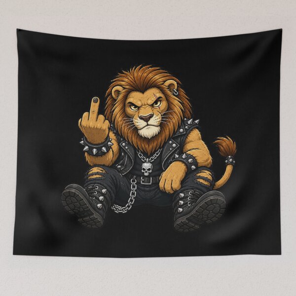 Item preview, Middle Finger Rebellious Lion designed and sold by pUNKnown.