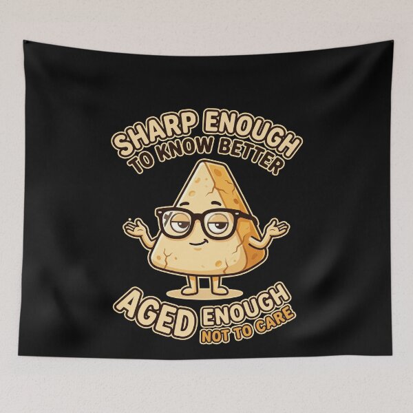Item preview, Sharp And Aged Cheese Pun Humor designed and sold by elderberry.