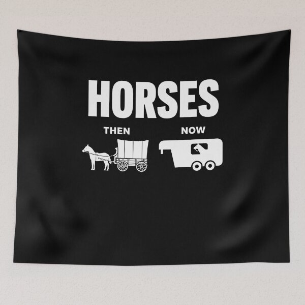 Item preview, Funny Horses Then And Now Equestrian Design designed and sold by elderberry.