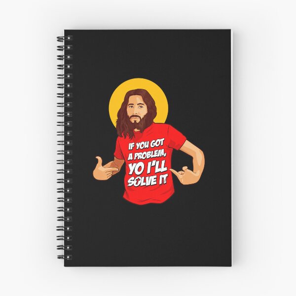 Item preview, Jesus Solves Problems Funny Christian Faith Saying designed and sold by elderberry.