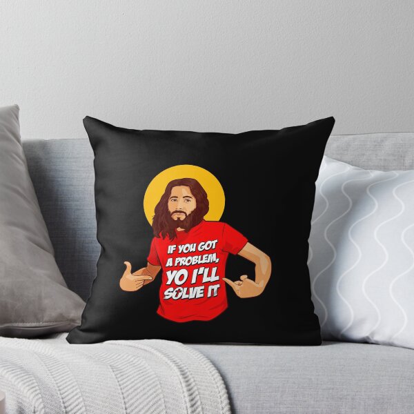 Item preview, Jesus Solves Problems Funny Christian Faith Saying designed and sold by elderberry.