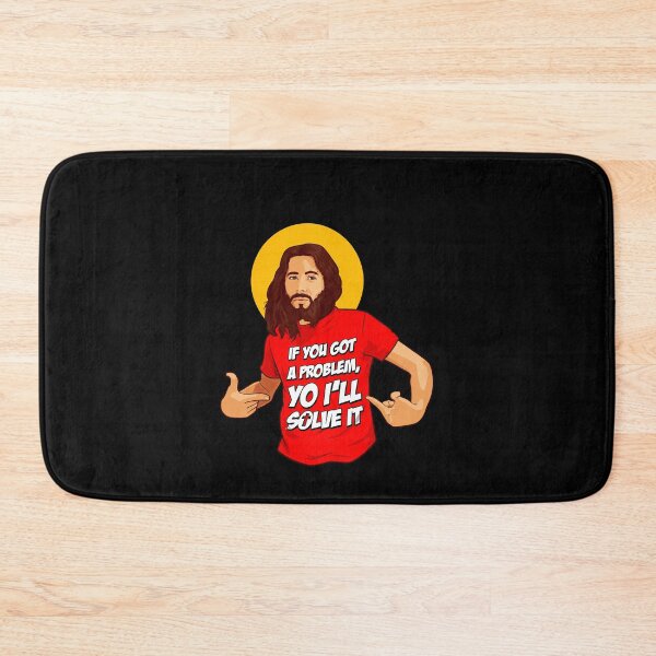 Item preview, Jesus Solves Problems Funny Christian Faith Saying designed and sold by elderberry.