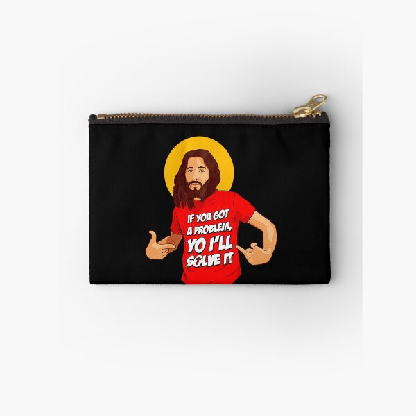 Item preview, Jesus Solves Problems Funny Christian Faith Saying designed and sold by elderberry.