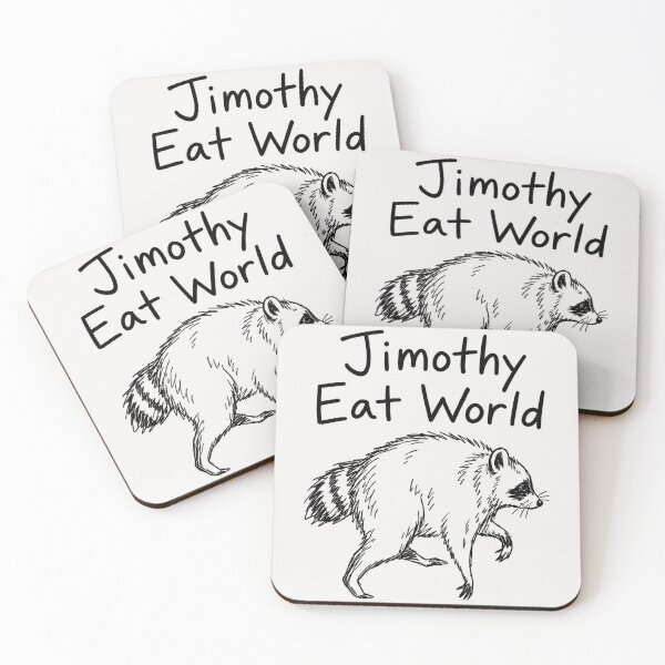 Item preview, Jimothy Eat World Raccoon Animal Lover Music Fan Band Pun designed and sold by Hugosploosh.