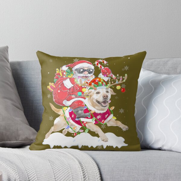 Item preview, Santa Riding Labrador Retriever Christmas Lights Dog Xmaspng designed and sold by DonaldgewOver.