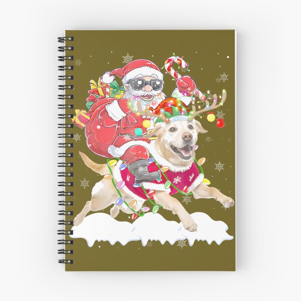 Item preview, Santa Riding Labrador Retriever Christmas Lights Dog Xmaspng designed and sold by DonaldgewOver.