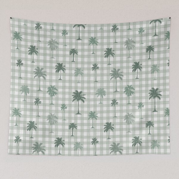 Item preview, Soft Sage Green Tropical Check designed and sold by caladayart.