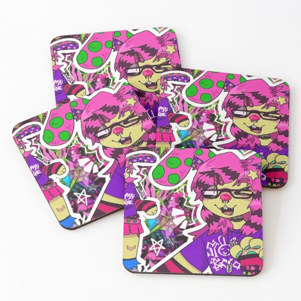 Item preview, Colorful Scene Bunny Character Collage with Stars and Glasses designed and sold by CrispinNorwood.