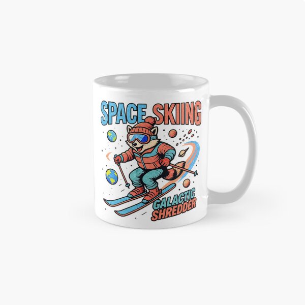 Item preview, Space Skiing Galactic Shredder Funny Raccoon Retro Comic Art designed and sold by rich-moda.
