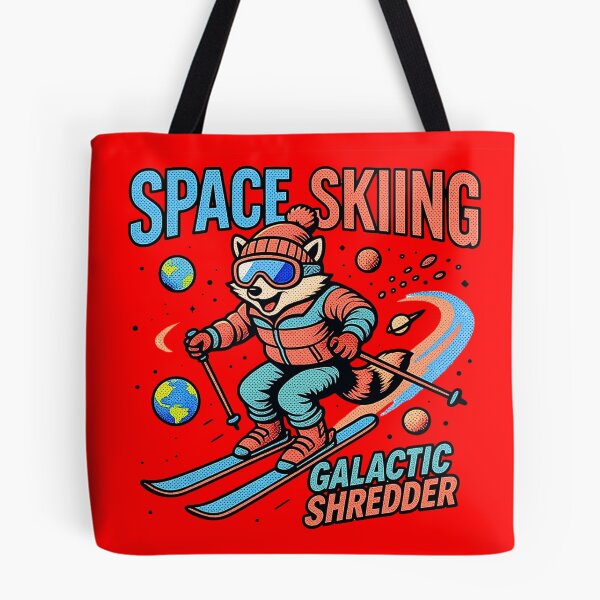 Item preview, Space Skiing Galactic Shredder Funny Raccoon Retro Comic Art designed and sold by rich-moda.