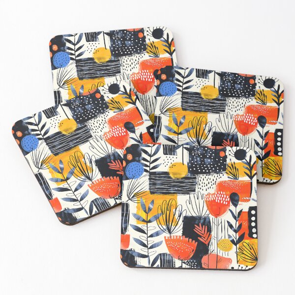 Item preview, Modern Contemporary Red, Black And Yellow Abstract Designs designed and sold by DEC02.