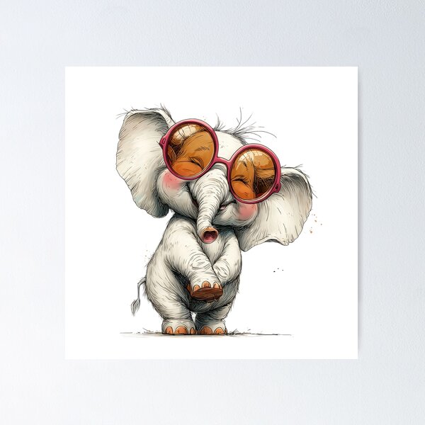 Item preview, Elephant with googles! designed and sold by fribabywonder.