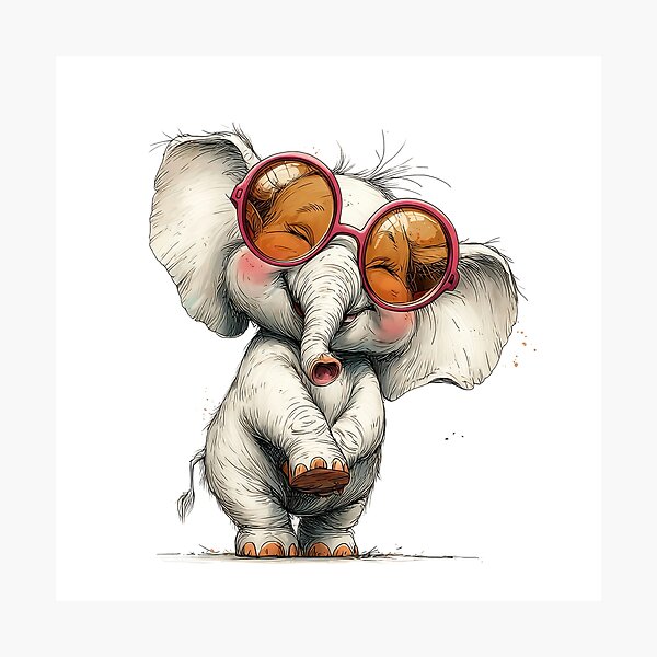Item preview, Elephant with googles! designed and sold by fribabywonder.