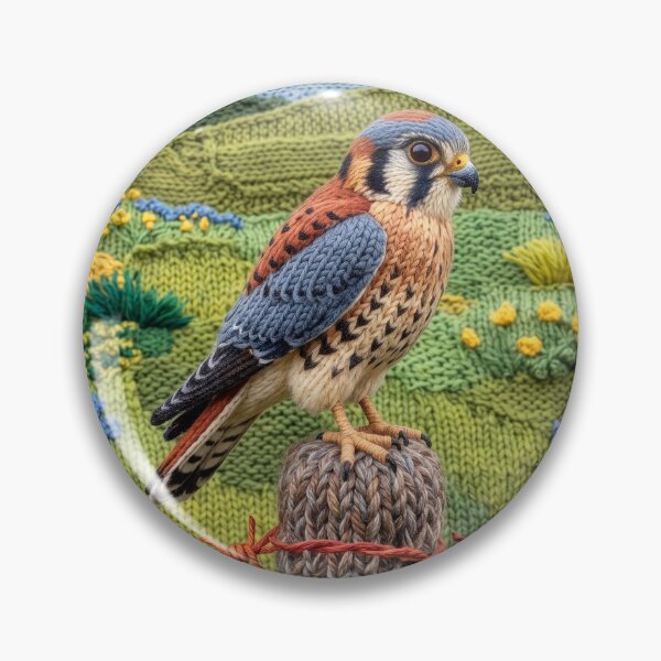 Item preview, Yarn Kestrel on a Fence Post designed and sold by Tridentulus.