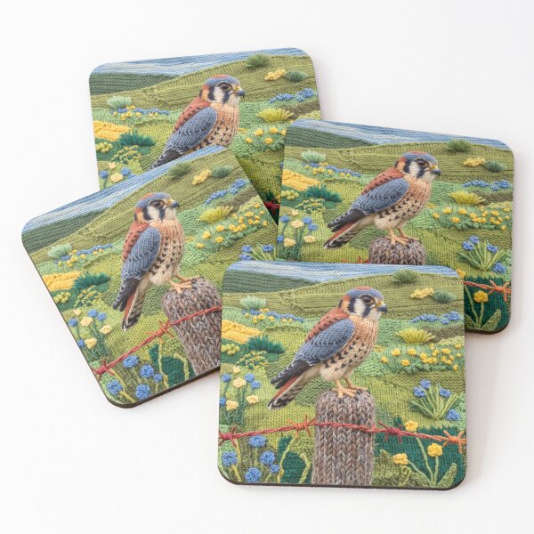 Item preview, Yarn Kestrel on a Fence Post designed and sold by Tridentulus.