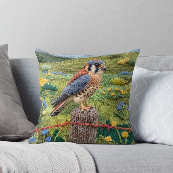 Item preview, Yarn Kestrel on a Fence Post designed and sold by Tridentulus.