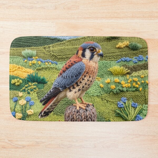 Item preview, Yarn Kestrel on a Fence Post designed and sold by Tridentulus.