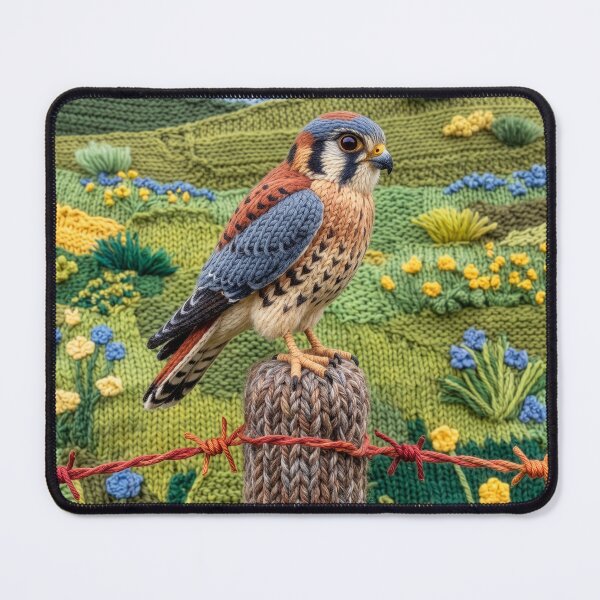 Item preview, Yarn Kestrel on a Fence Post designed and sold by Tridentulus.