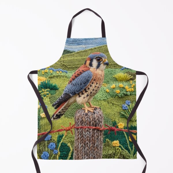 Item preview, Yarn Kestrel on a Fence Post designed and sold by Tridentulus.