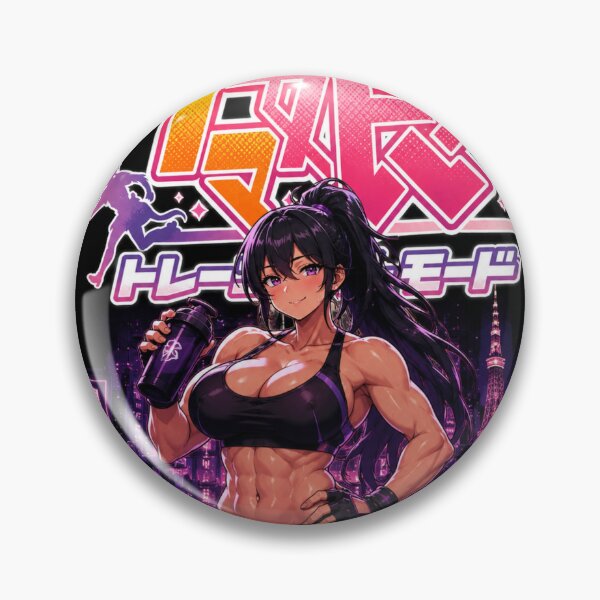 Item preview, Kawaii Fitness Anime Girl Neon Japanese Gym Poster Design designed and sold by Digistore1221.