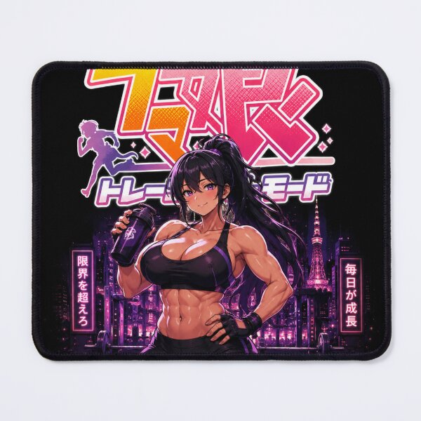 Item preview, Kawaii Fitness Anime Girl Neon Japanese Gym Poster Design designed and sold by Digistore1221.