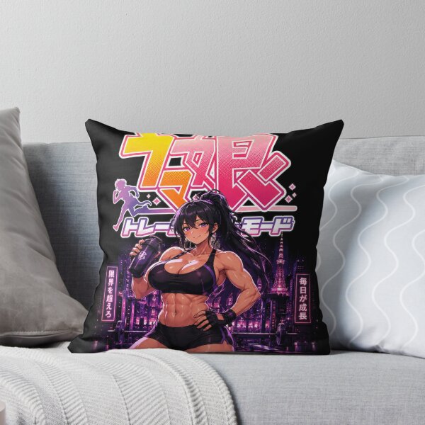 Item preview, Kawaii Fitness Anime Girl Neon Japanese Gym Poster Design designed and sold by Digistore1221.