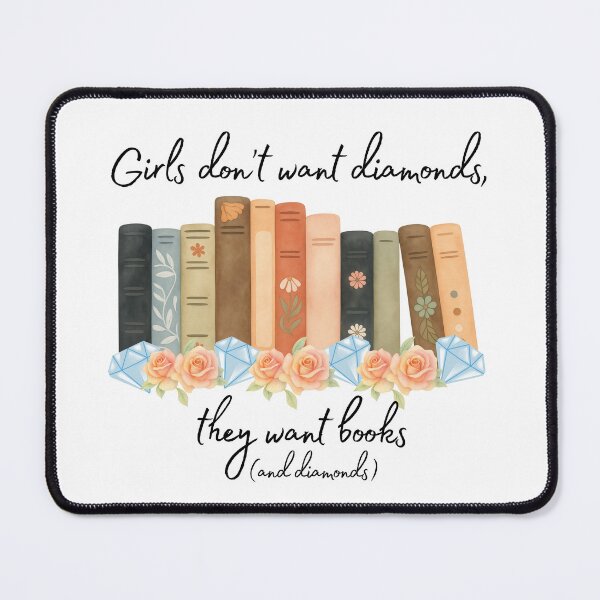 Item preview, Books & Diamonds designed and sold by TotAlyBooked.
