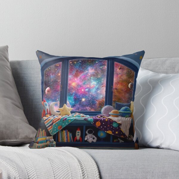 Item preview, Outer Space Rocketship Kids Bedroom View designed and sold by Adventure Ambience Studio.