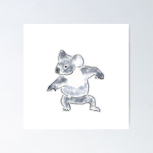 Item preview, Funny Dancing Koala Illustration / Funny Martial Arts Koala designed and sold by raun.draw.