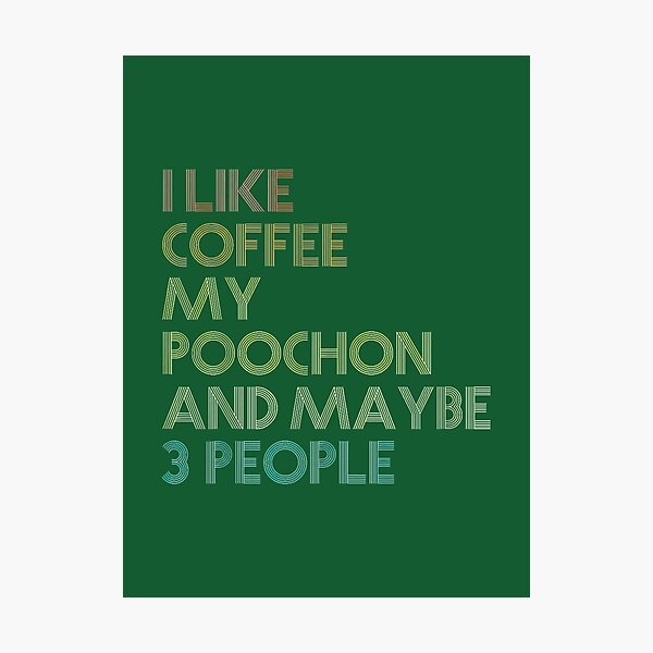 Item preview, Poochon Dog Owner Coffee Lovers Funny Quote Vintage Retropng designed and sold by MatthewhhyOver.