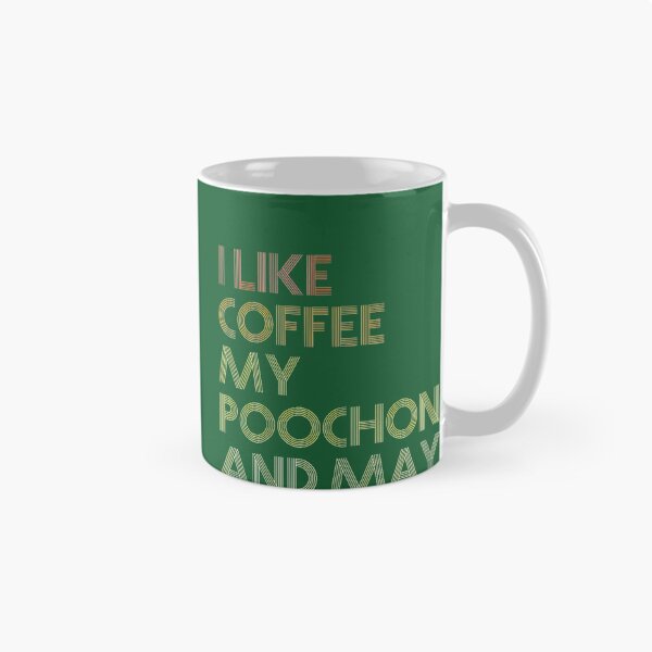 Item preview, Poochon Dog Owner Coffee Lovers Funny Quote Vintage Retropng designed and sold by MatthewhhyOver.