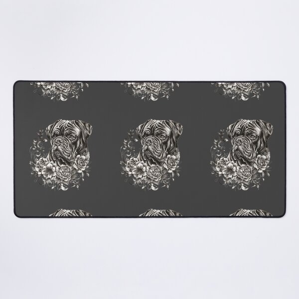 Item preview, Bullmastiff puppy dog with flowers designed and sold by MendaciousMina.