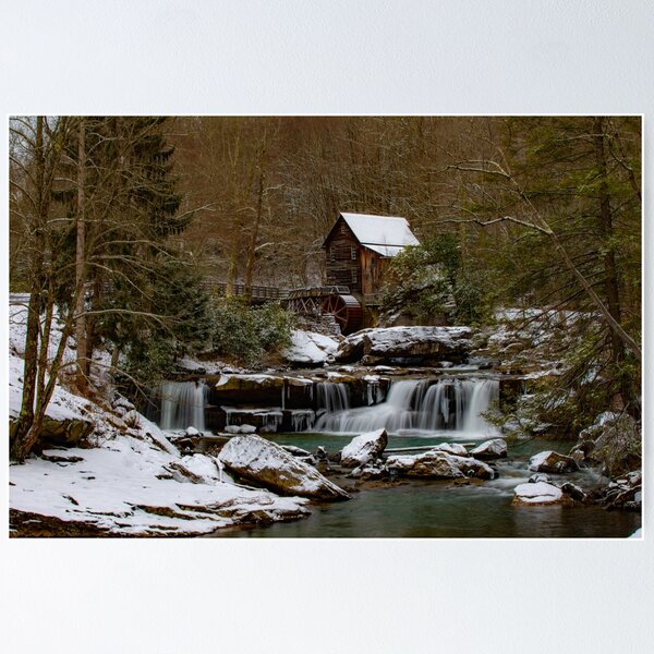 Item preview, Glade Creek Grist Mill in Winter designed and sold by NateNelsonPhoto.