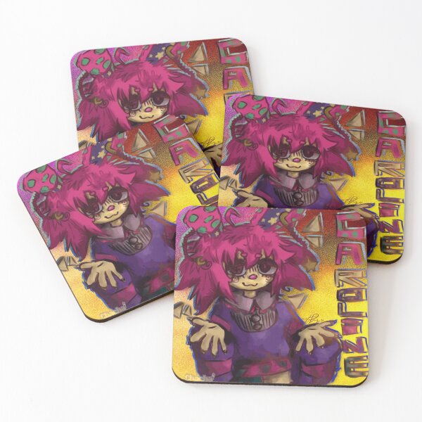 Item preview, Pink Scene Bunny Character with Oversized Ears and Purple Outfit designed and sold by CrispinNorwood.