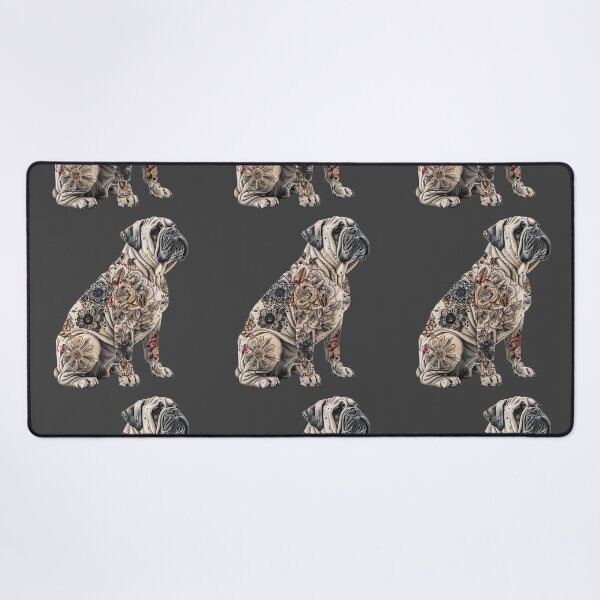 Item preview, Bullmastiff puppy dog with flowers designed and sold by MendaciousMina.