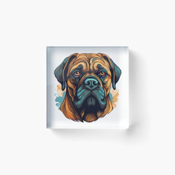 Item preview, Colorful Bullmastiff puppy dog designed and sold by MendaciousMina.