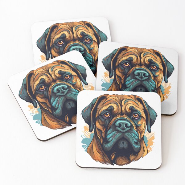 Item preview, Colorful Bullmastiff puppy dog designed and sold by MendaciousMina.
